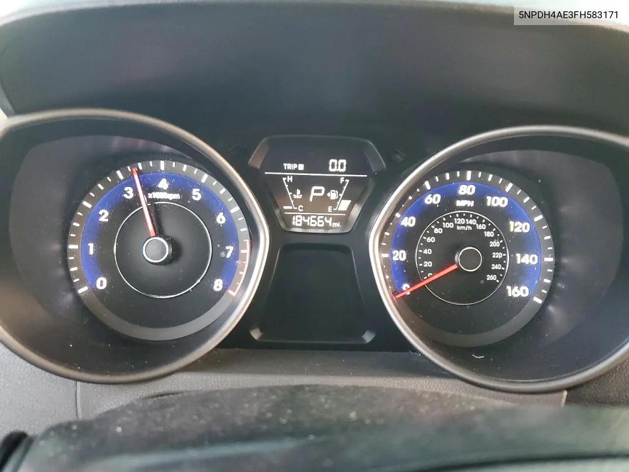 2015 Hyundai Elantra Se VIN: 5NPDH4AE3FH583171 Lot: 55623396