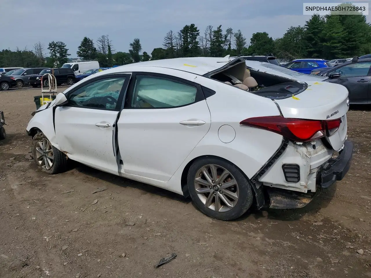 2016 Hyundai Elantra Se VIN: 5NPDH4AE5GH728843 Lot: 60415936