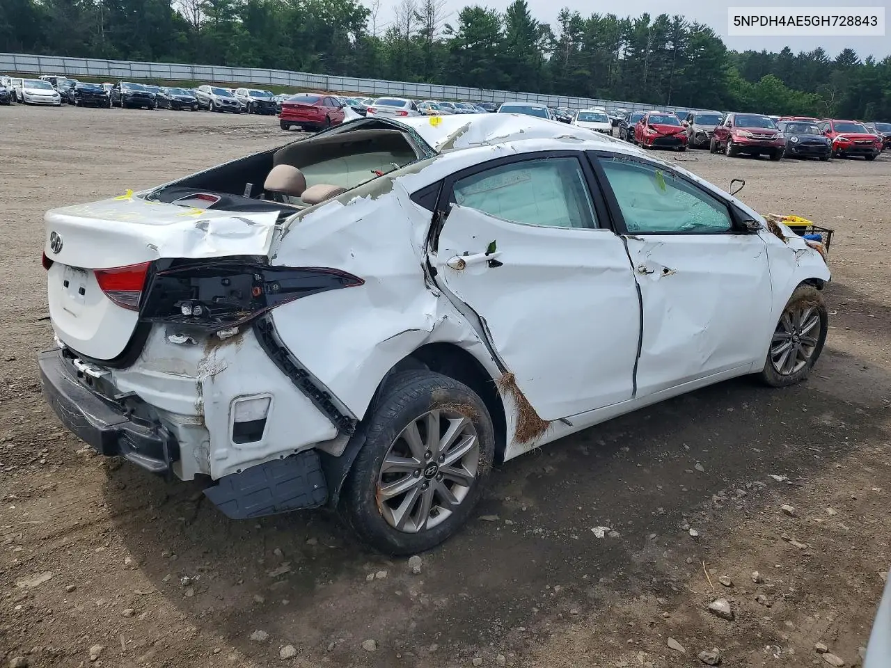 2016 Hyundai Elantra Se VIN: 5NPDH4AE5GH728843 Lot: 60415936