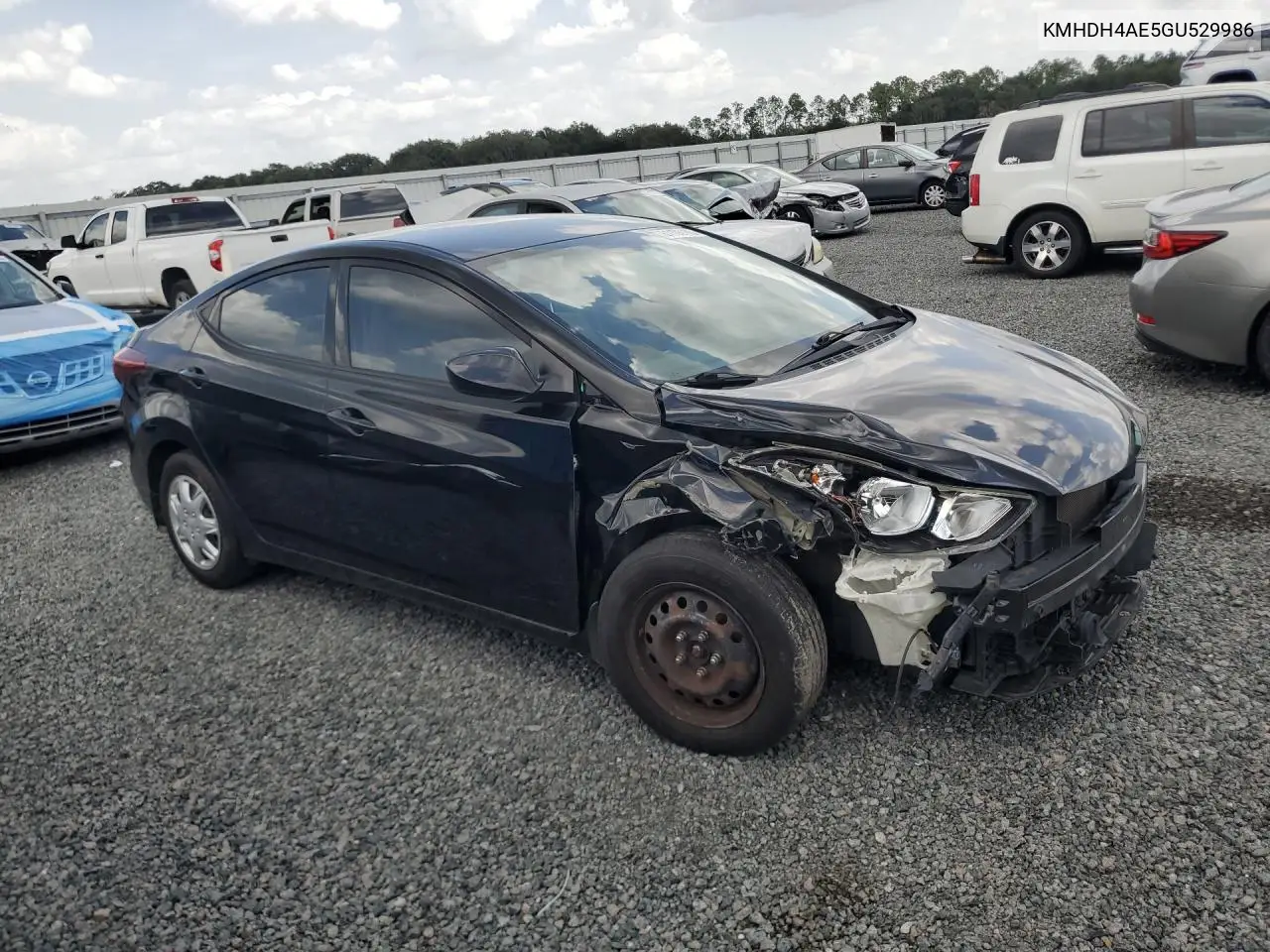 2016 Hyundai Elantra Gl VIN: KMHDH4AE5GU529986 Lot: 61106186