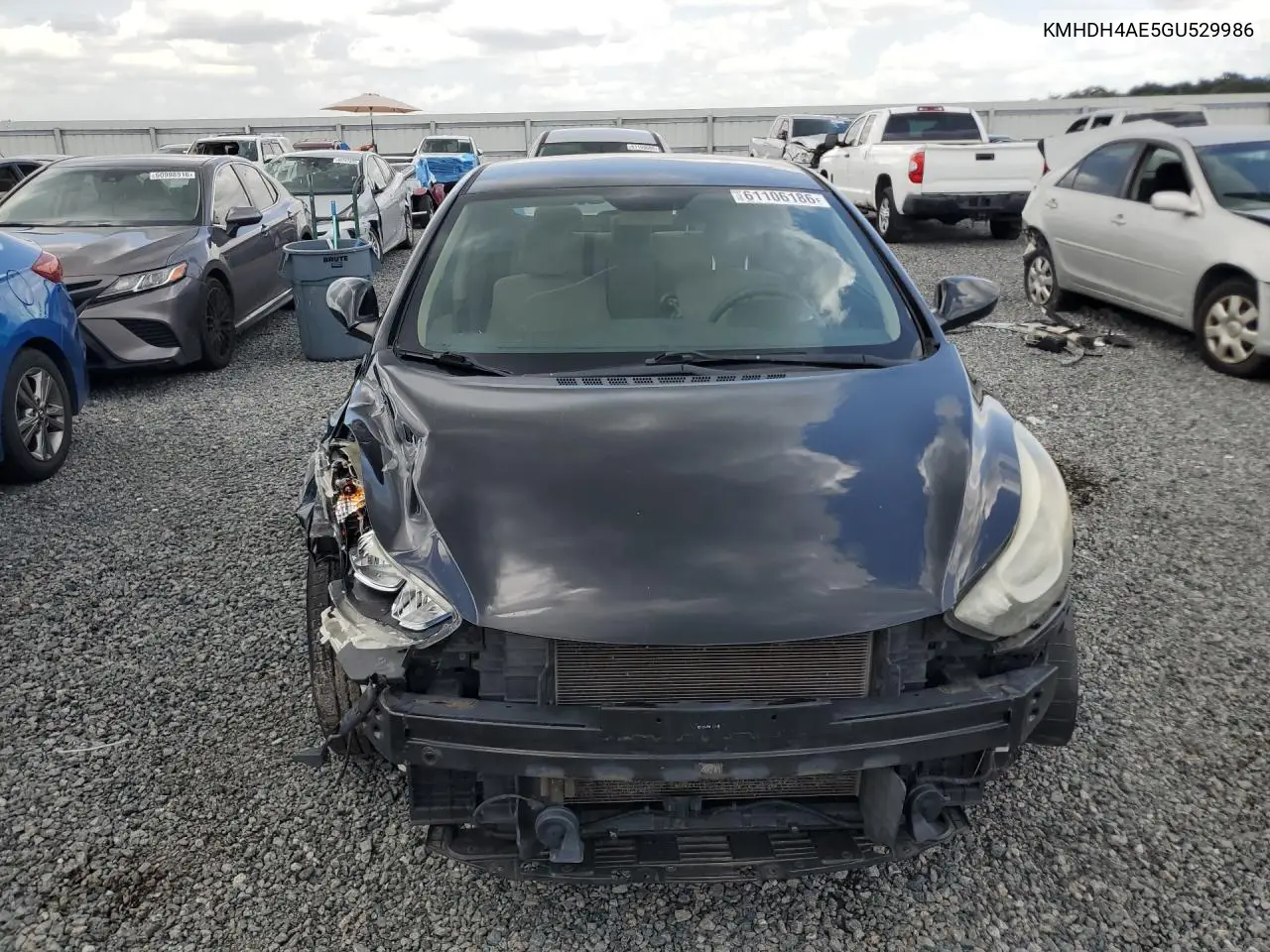2016 Hyundai Elantra Gl VIN: KMHDH4AE5GU529986 Lot: 61106186