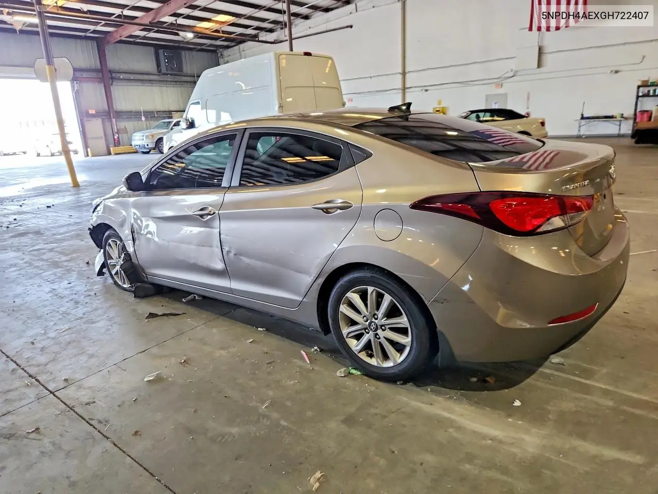 2016 Hyundai Elantra Se VIN: 5NPDH4AEXGH722407 Lot: 61630476