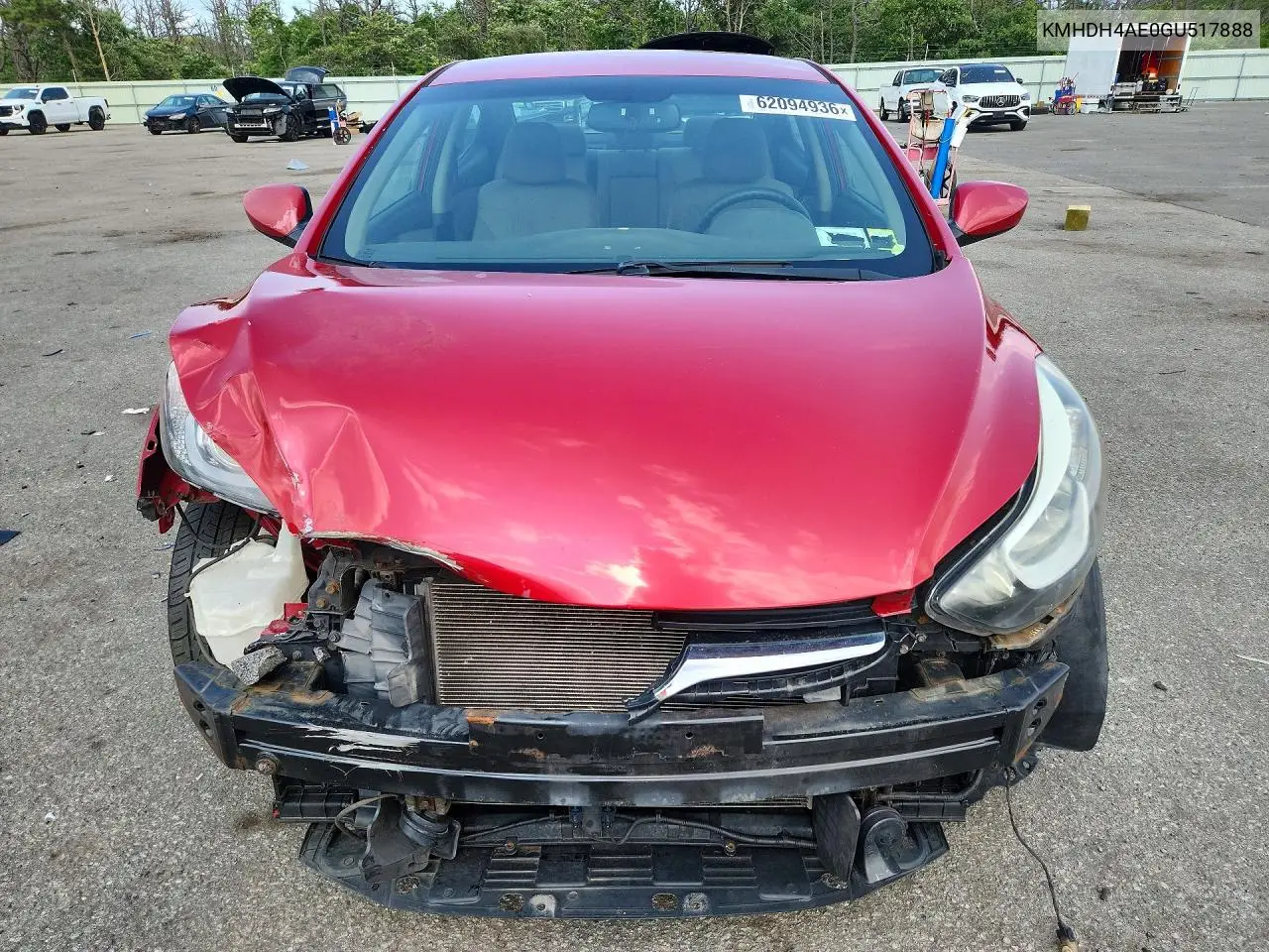 2016 Hyundai Elantra Se VIN: KMHDH4AE0GU517888 Lot: 62094936