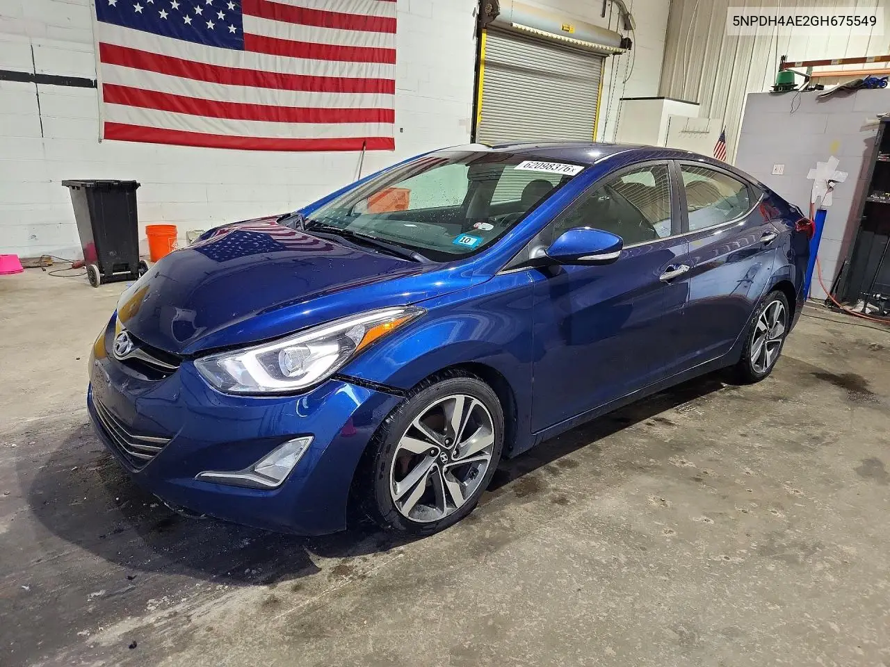2016 Hyundai Elantra Limited VIN: 5NPDH4AE2GH675549 Lot: 62098376