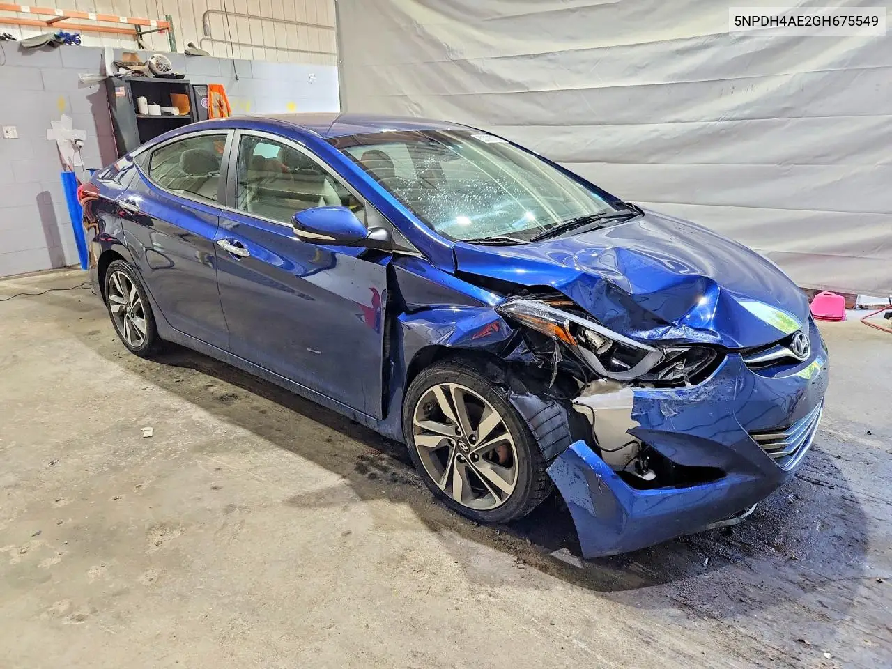 2016 Hyundai Elantra Limited VIN: 5NPDH4AE2GH675549 Lot: 62098376