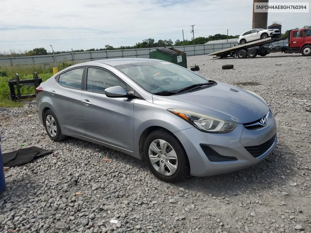 5NPDH4AE8GH760394 2016 Hyundai Elantra Se