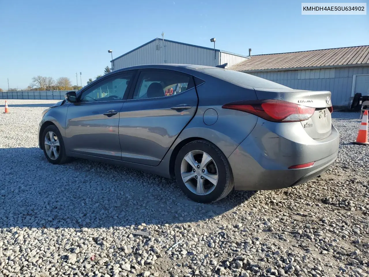 KMHDH4AE5GU634902 2016 Hyundai Elantra Se