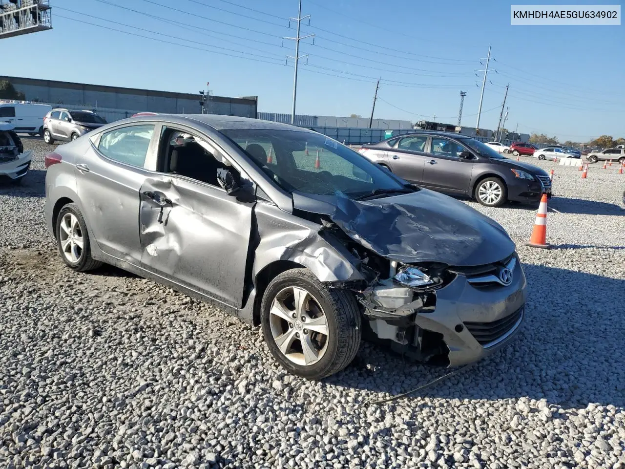 KMHDH4AE5GU634902 2016 Hyundai Elantra Se
