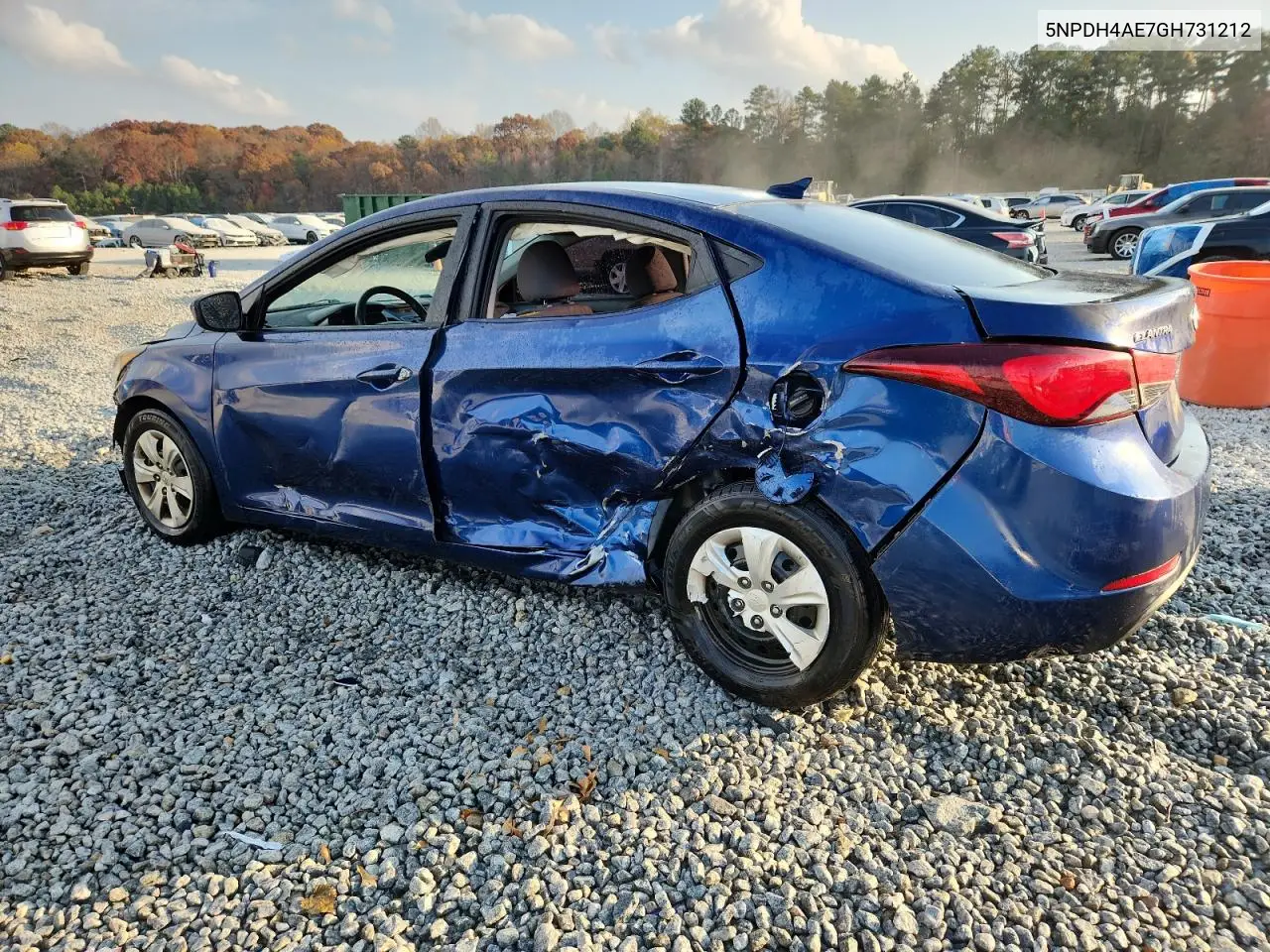 5NPDH4AE7GH731212 2016 Hyundai Elantra Se
