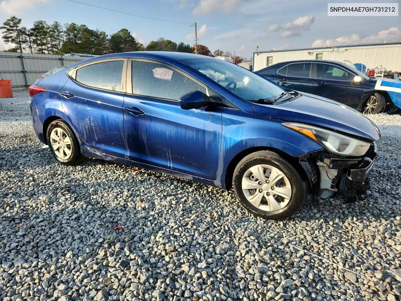 5NPDH4AE7GH731212 2016 Hyundai Elantra Se