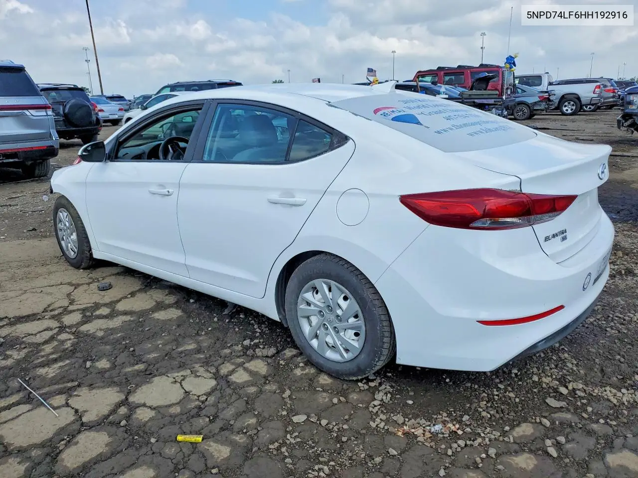 2017 Hyundai Elantra Se VIN: 5NPD74LF6HH192916 Lot: 56795296