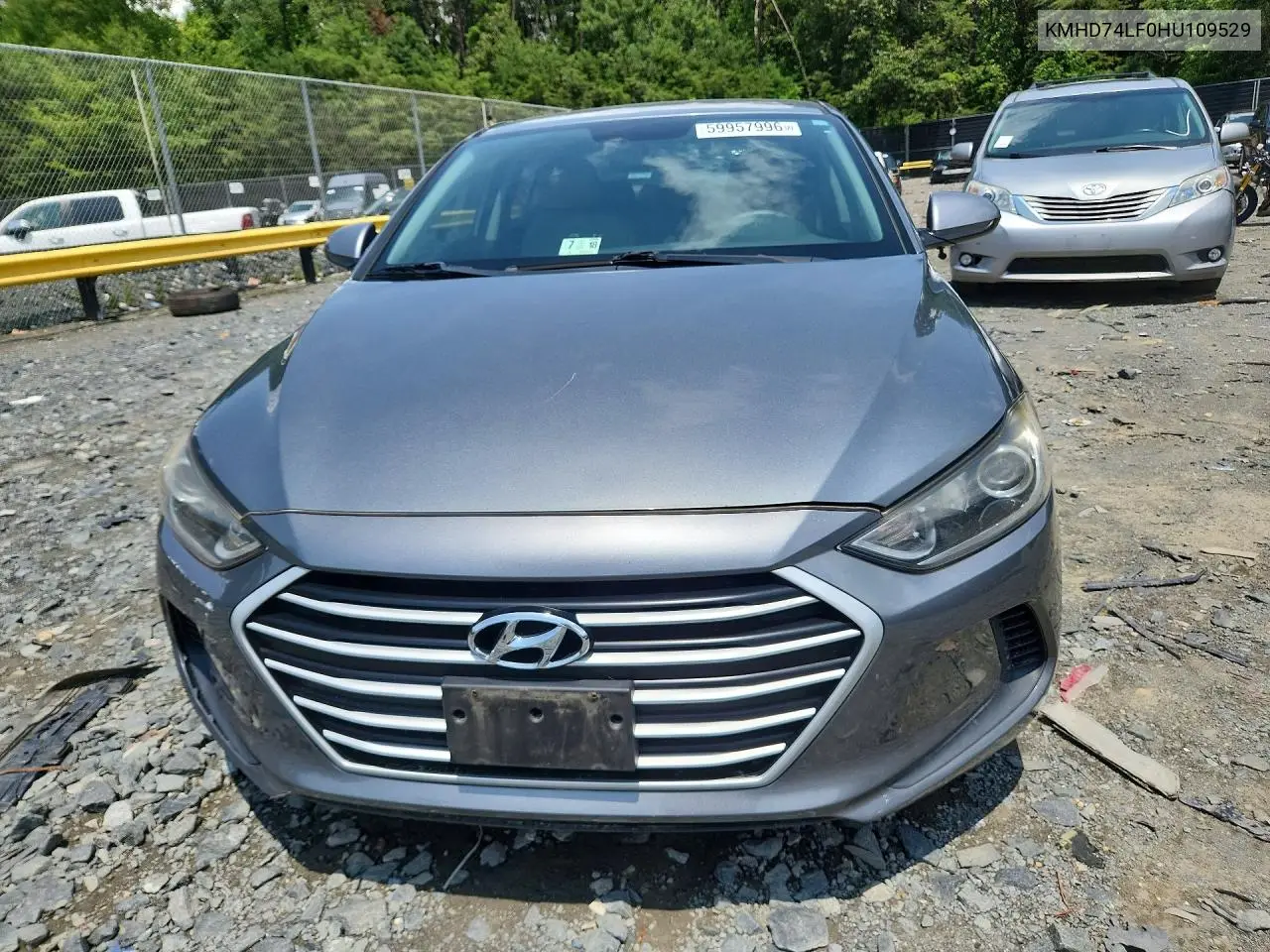 2017 Hyundai Elantra Se VIN: KMHD74LF0HU109529 Lot: 59957996