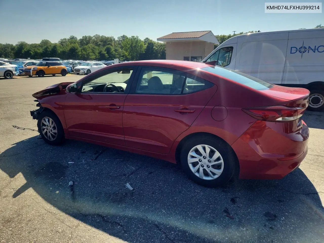 2017 Hyundai Elantra Se VIN: KMHD74LFXHU399214 Lot: 61005466