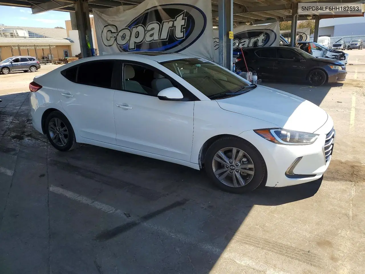 2017 Hyundai Elantra Value Edition VIN: 5NPD84LF6HH182593 Lot: 62274046
