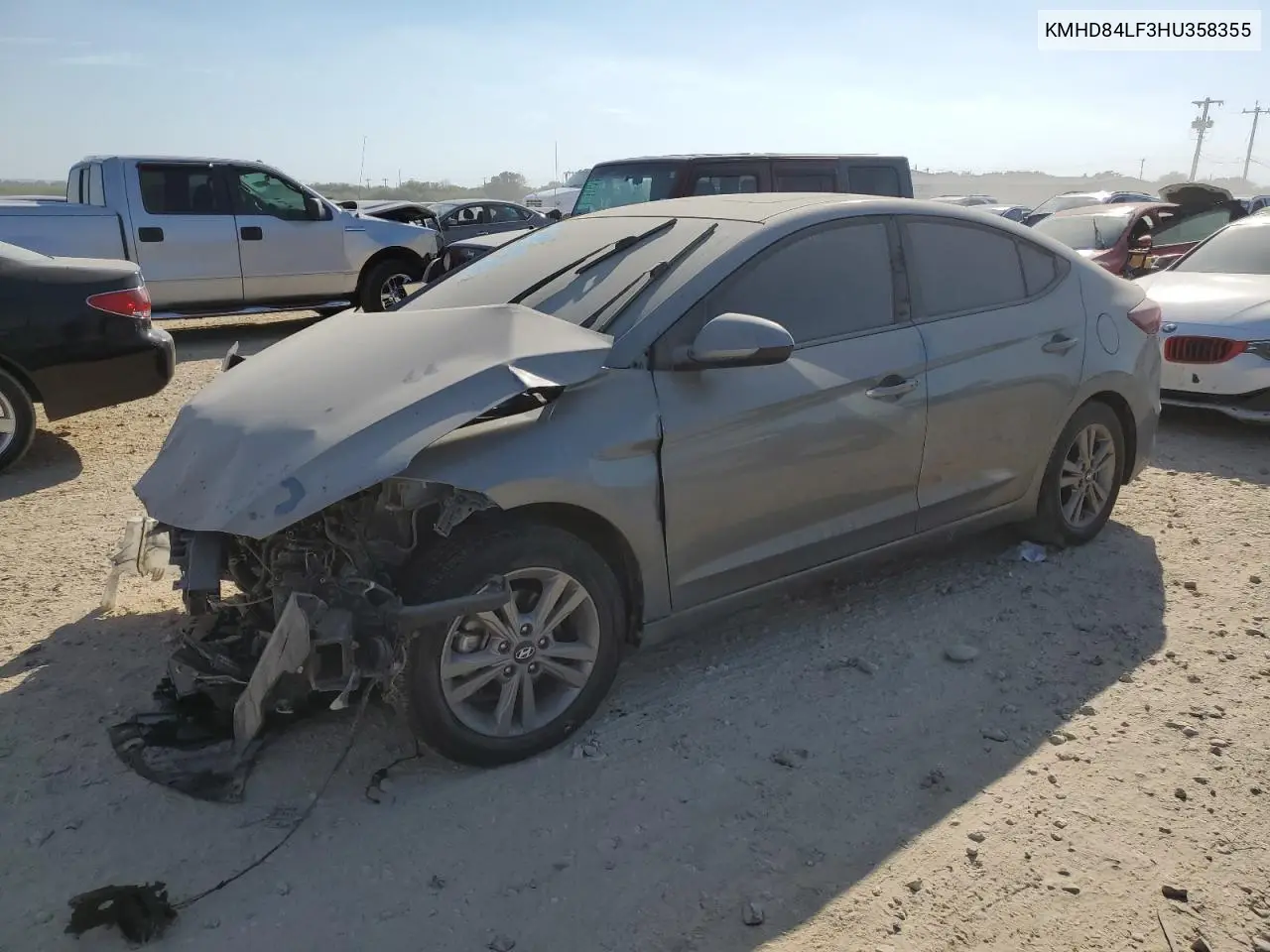 KMHD84LF3HU358355 2017 Hyundai Elantra Se