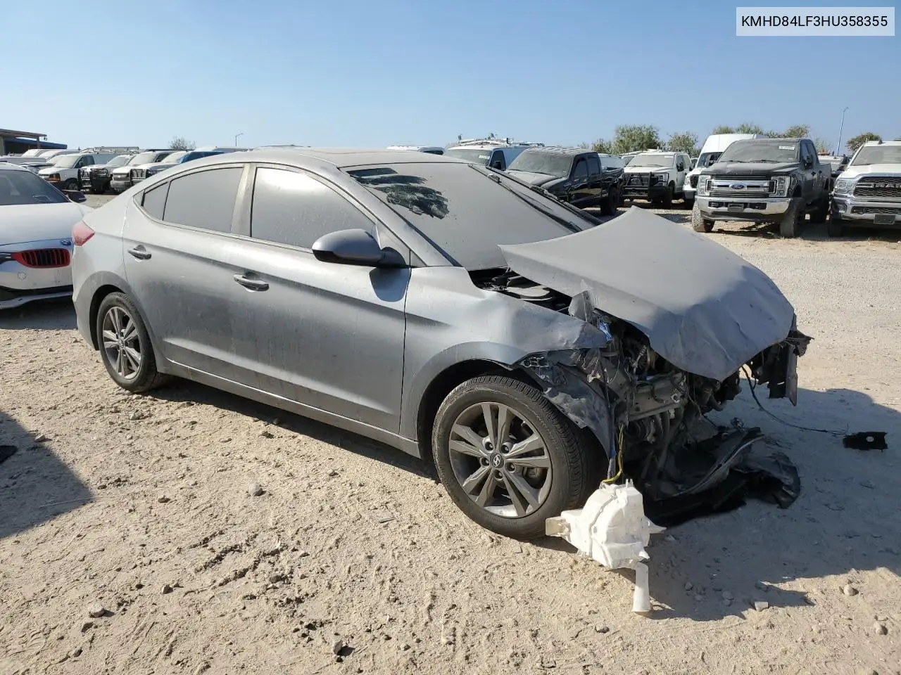 KMHD84LF3HU358355 2017 Hyundai Elantra Se