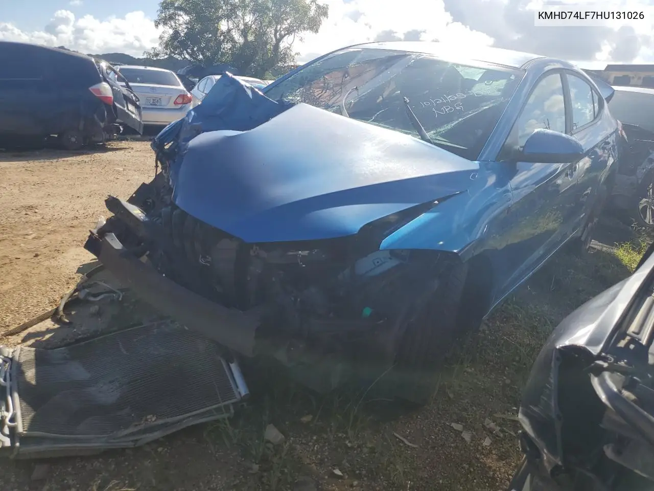 KMHD74LF7HU131026 2017 Hyundai Elantra Se