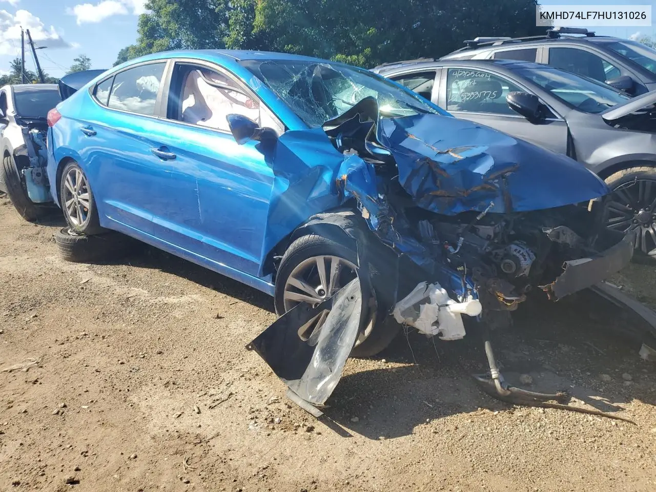 KMHD74LF7HU131026 2017 Hyundai Elantra Se