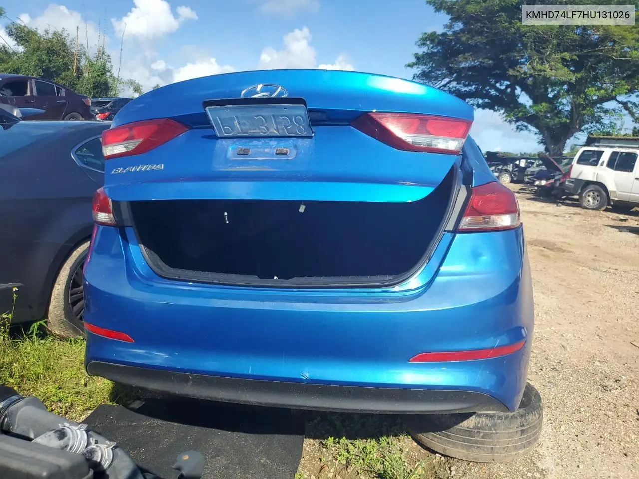 KMHD74LF7HU131026 2017 Hyundai Elantra Se