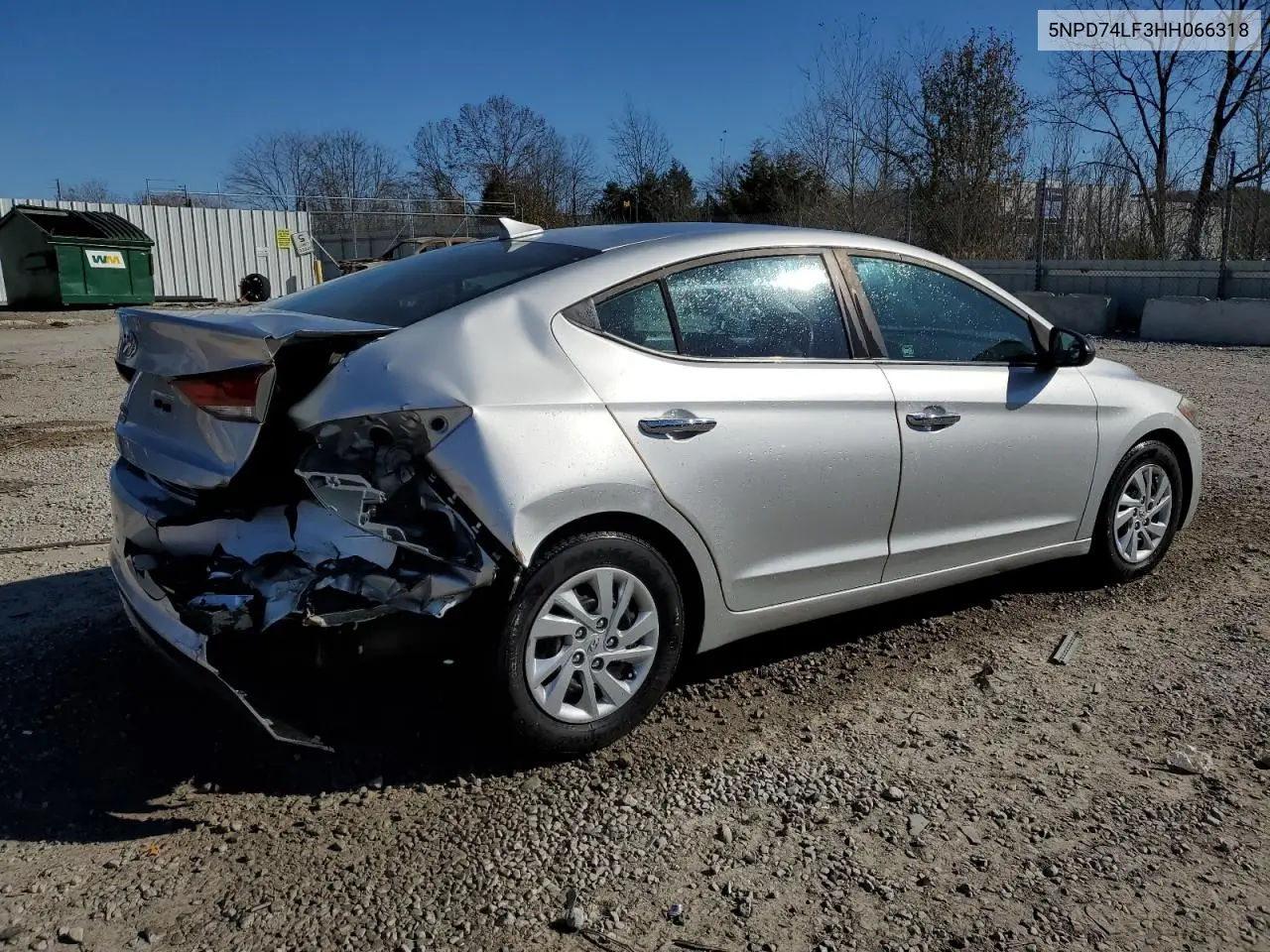 5NPD74LF3HH066318 2017 Hyundai Elantra Se