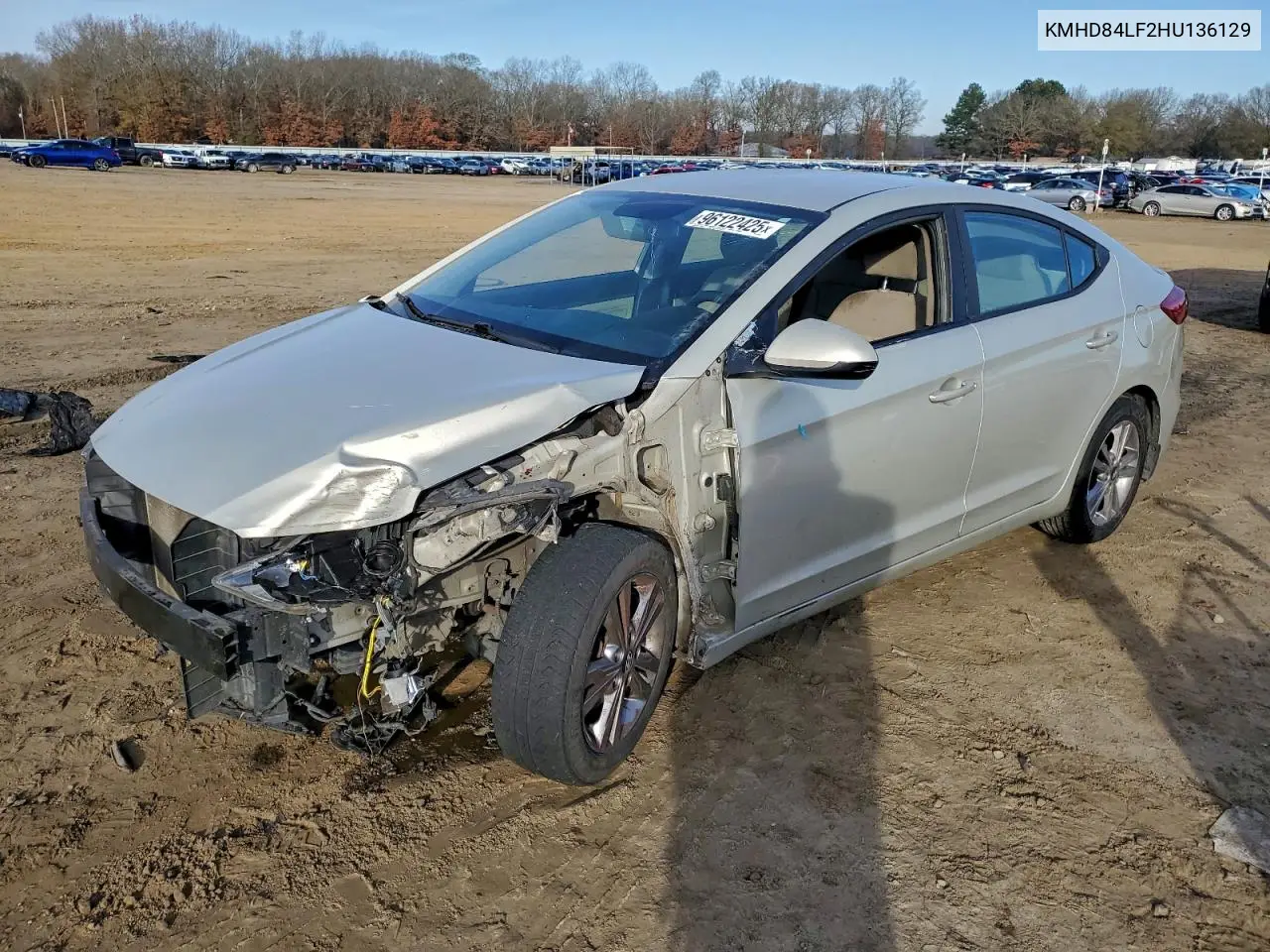 KMHD84LF2HU136129 2017 Hyundai Elantra Se