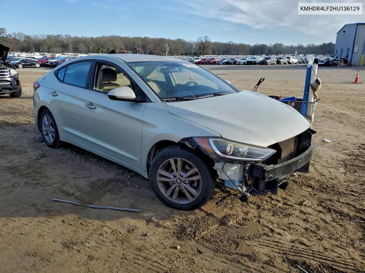 KMHD84LF2HU136129 2017 Hyundai Elantra Se