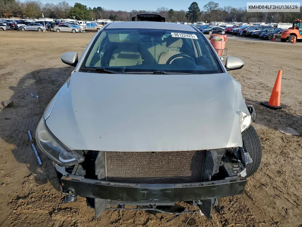 KMHD84LF2HU136129 2017 Hyundai Elantra Se