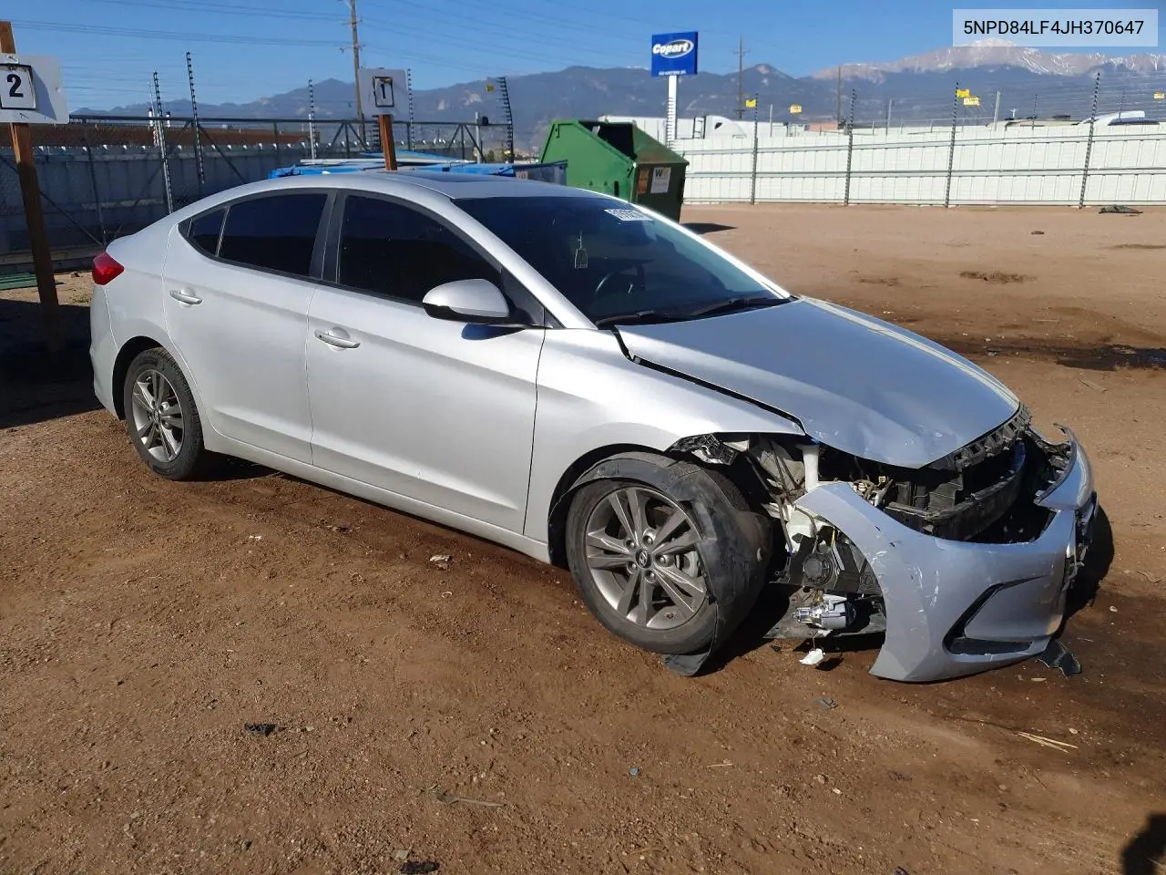 2018 Hyundai Elantra Value Edition VIN: 5NPD84LF4JH370647 Lot: 51910216