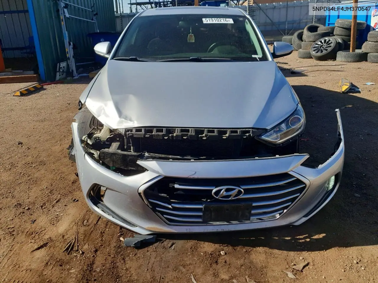 2018 Hyundai Elantra Value Edition VIN: 5NPD84LF4JH370647 Lot: 51910216