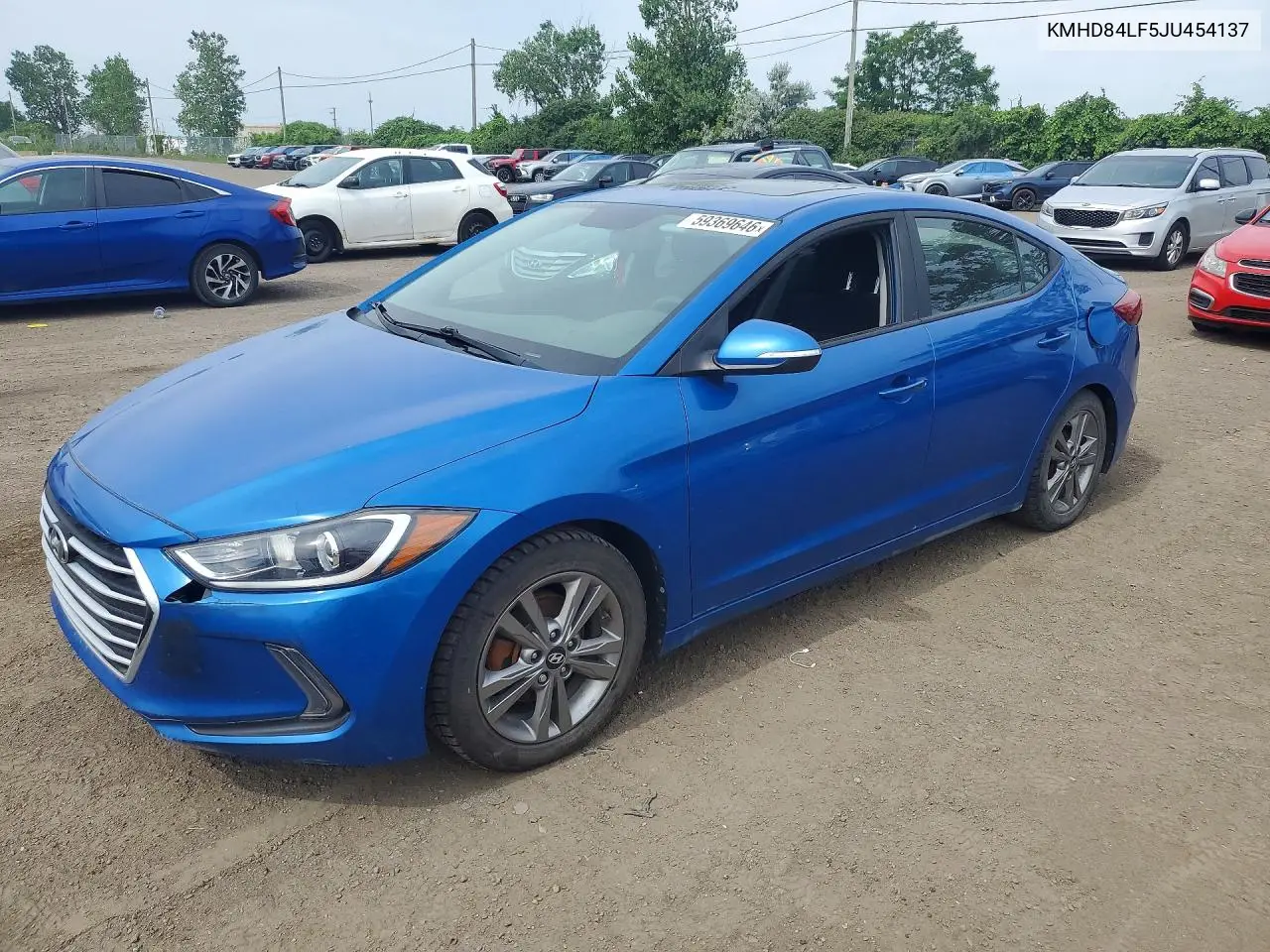 2018 Hyundai Elantra Sel VIN: KMHD84LF5JU454137 Lot: 59369646