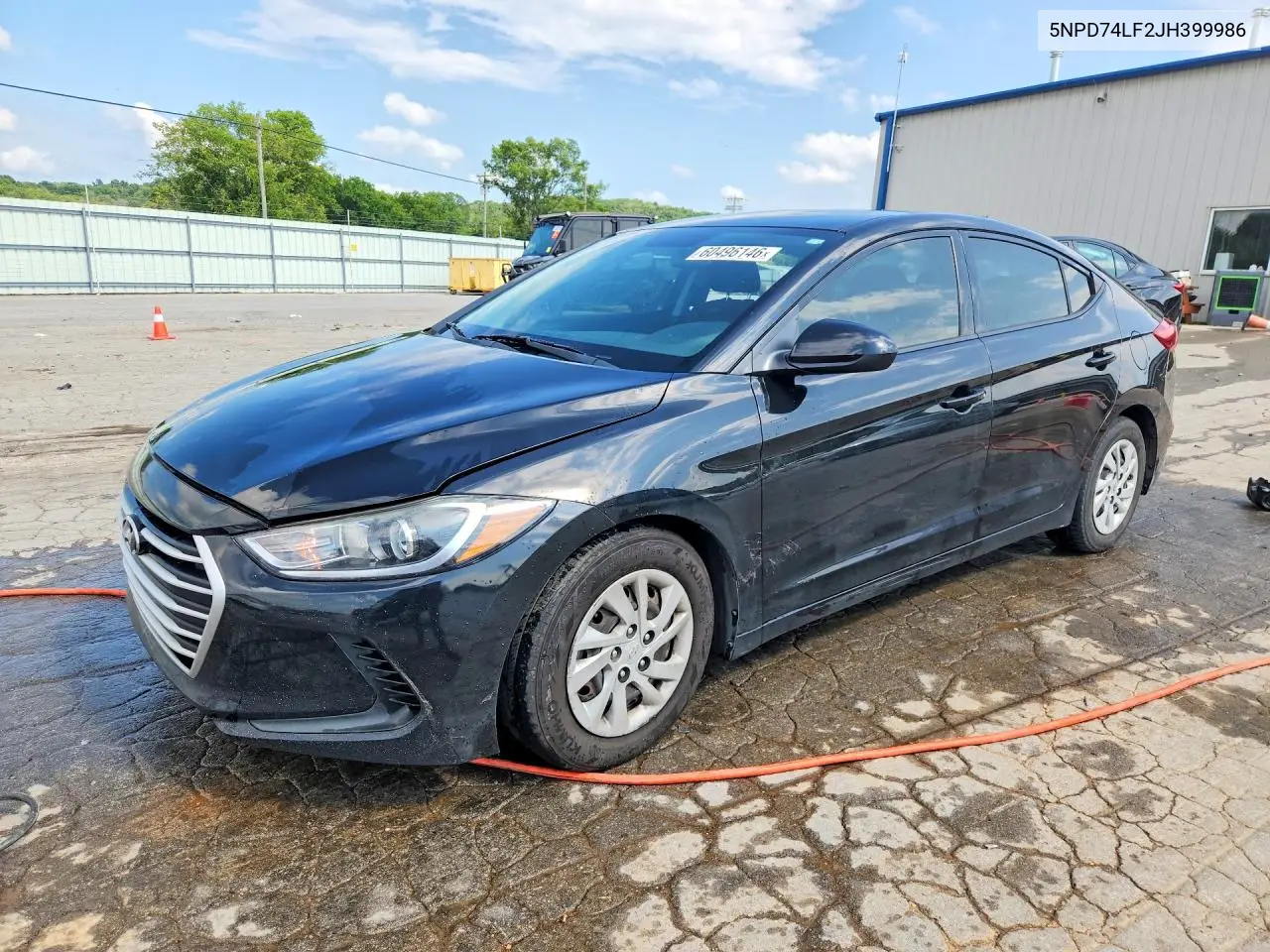 2018 Hyundai Elantra Se VIN: 5NPD74LF2JH399986 Lot: 60496146