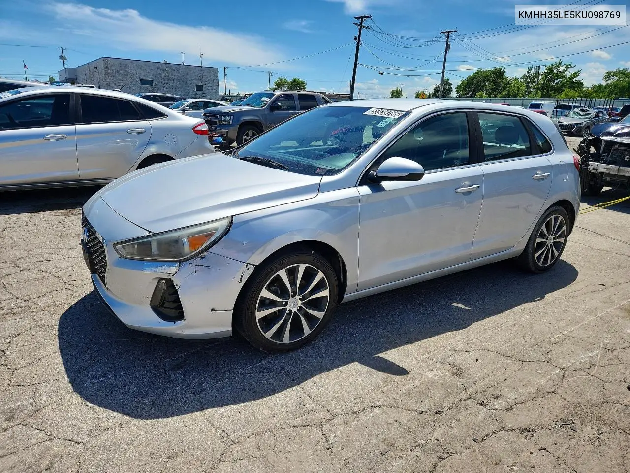 2019 Hyundai Elantra Gt Base VIN: KMHH35LE5KU098769 Lot: 55938766