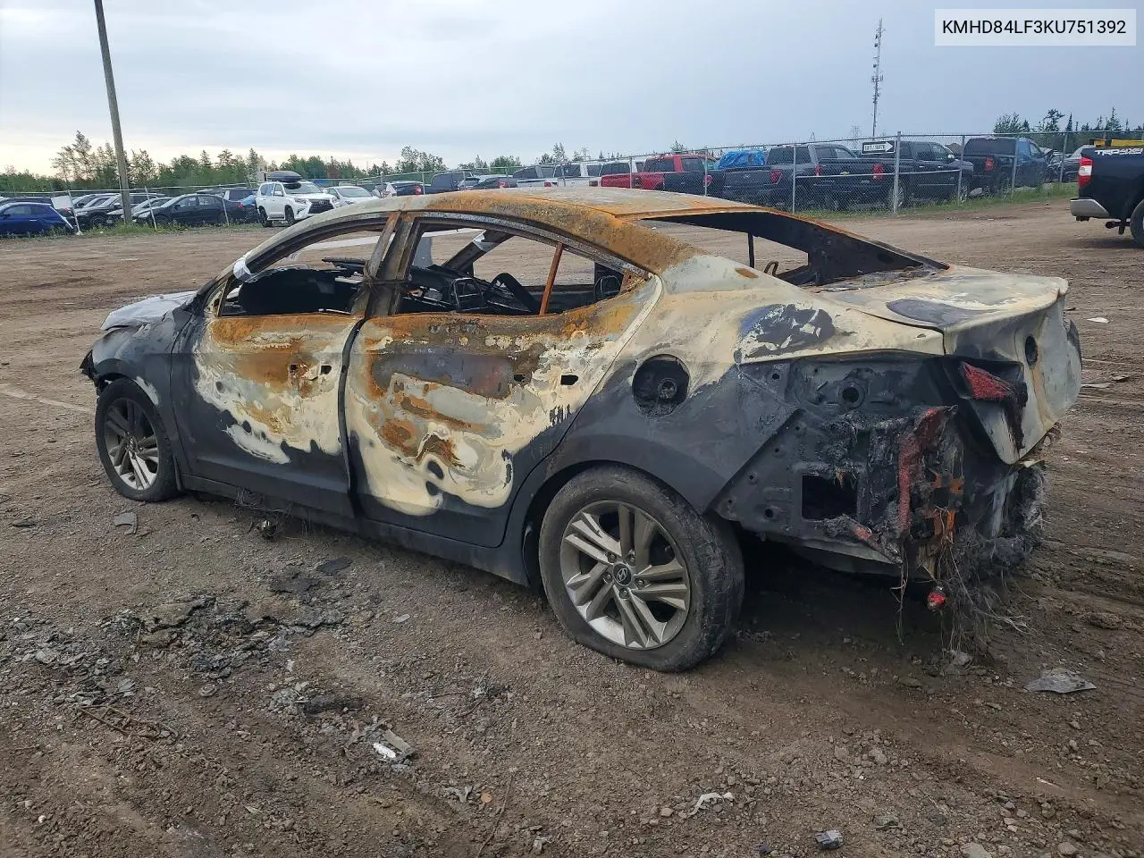 2019 Hyundai Elantra Se VIN: KMHD84LF3KU751392 Lot: 58231736