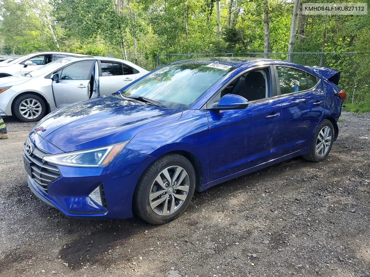 2019 Hyundai Elantra VIN: KMHD84LF1KU827112 Lot: 59247716