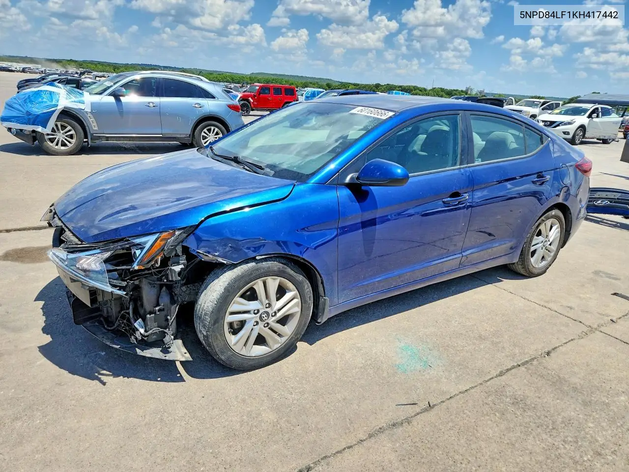 2019 Hyundai Elantra Value Edition VIN: 5NPD84LF1KH417442 Lot: 60160666