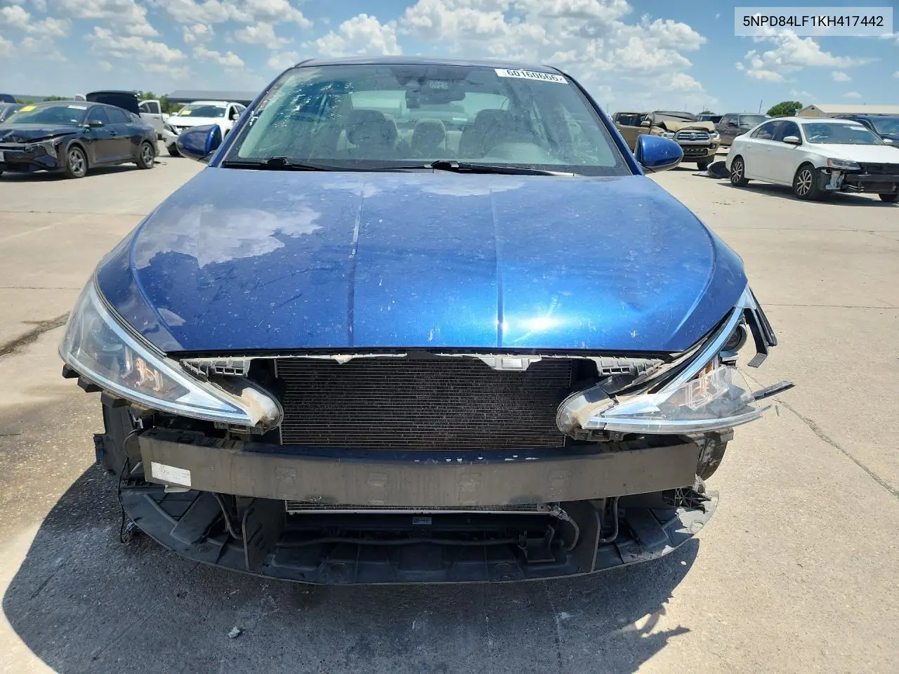 2019 Hyundai Elantra Value Edition VIN: 5NPD84LF1KH417442 Lot: 60160666