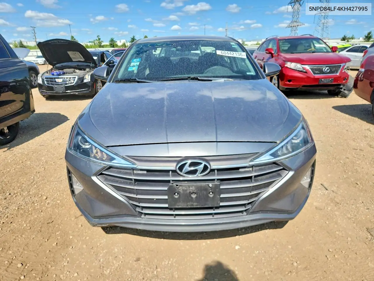 2019 Hyundai Elantra Sel VIN: 5NPD84LF4KH427995 Lot: 60442136
