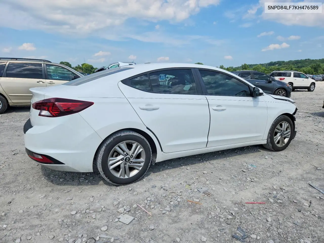 2019 Hyundai Elantra Sel VIN: 5NPD84LF7KH476589 Lot: 61509326