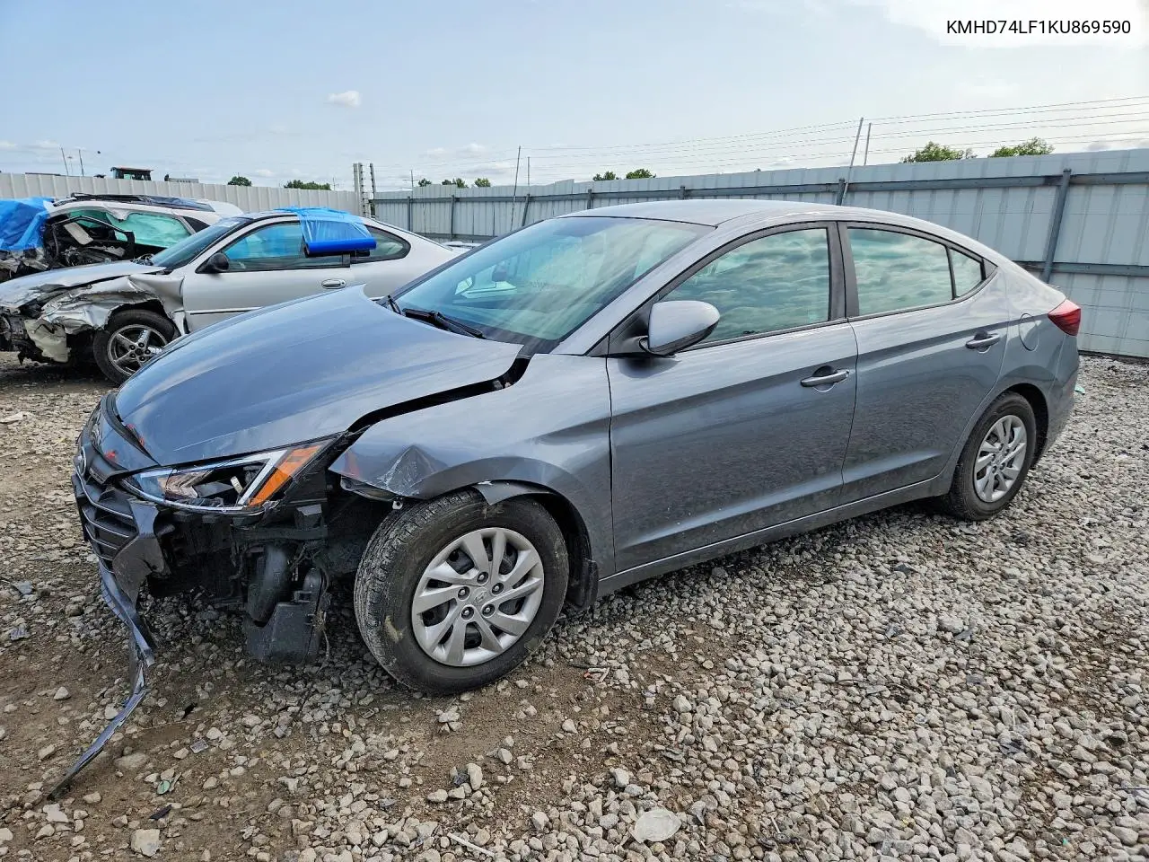 2019 Hyundai Elantra Se VIN: KMHD74LF1KU869590 Lot: 61850786