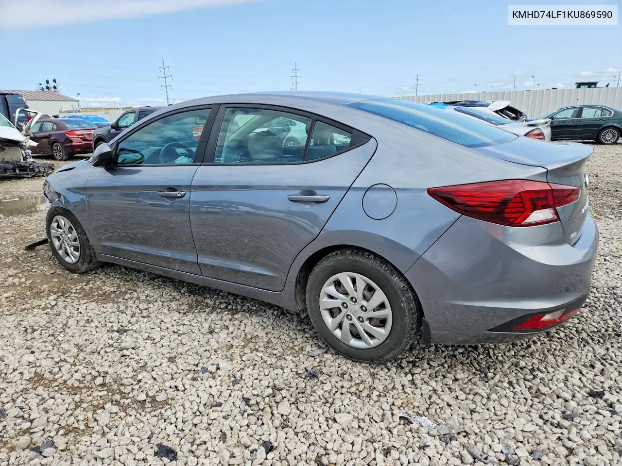 2019 Hyundai Elantra Se VIN: KMHD74LF1KU869590 Lot: 61850786