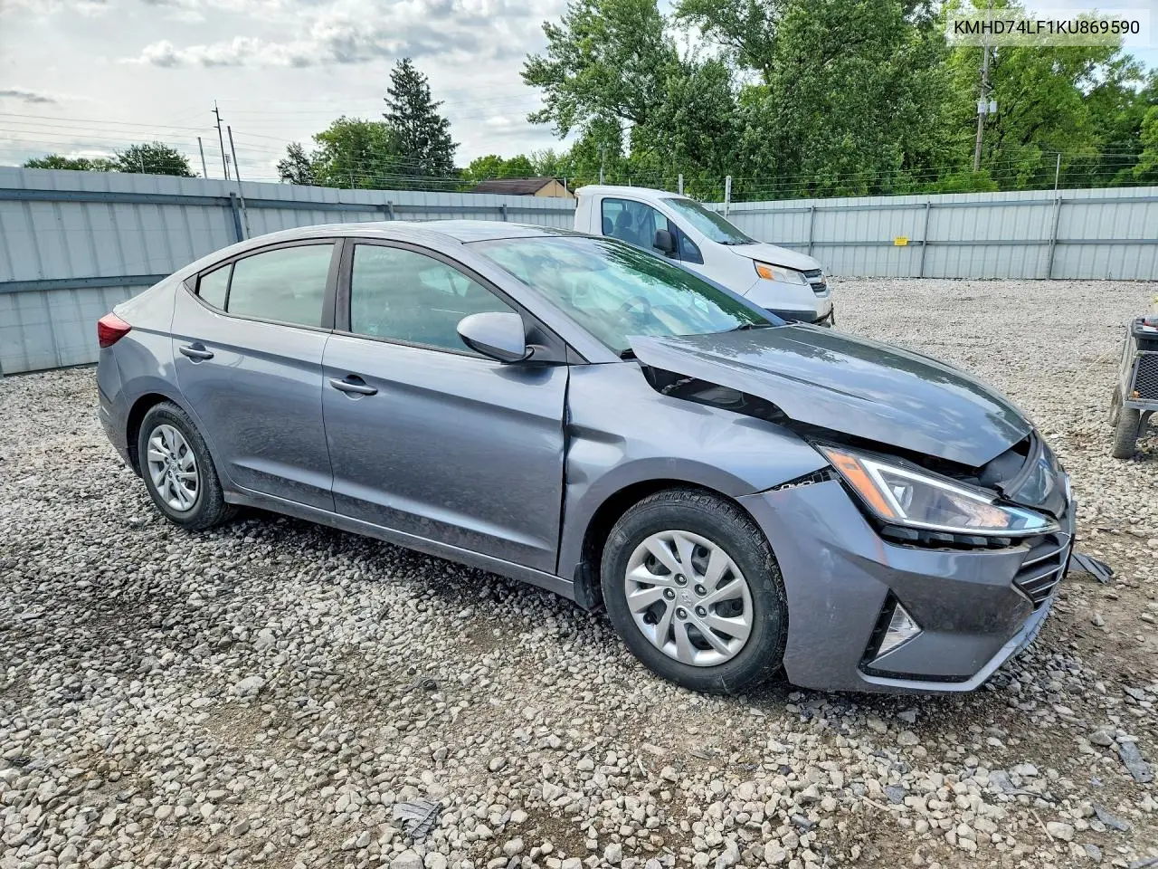 2019 Hyundai Elantra Se VIN: KMHD74LF1KU869590 Lot: 61850786