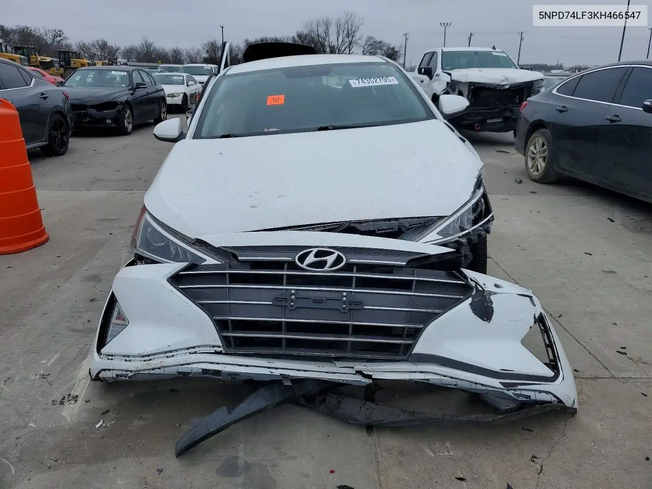 2019 Hyundai Elantra Se VIN: 5NPD74LF3KH466547 Lot: 74352795