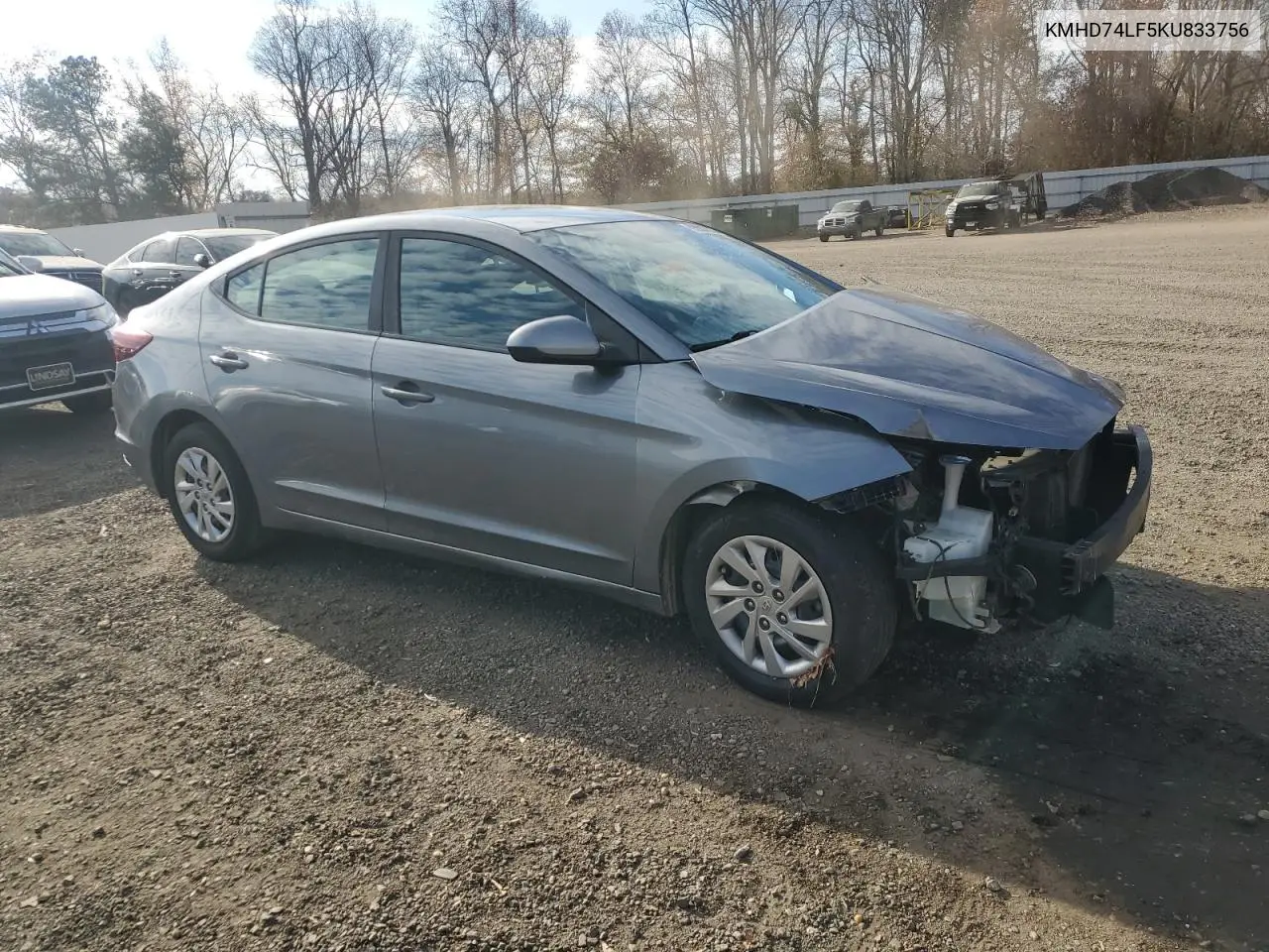 KMHD74LF5KU833756 2019 Hyundai Elantra Se