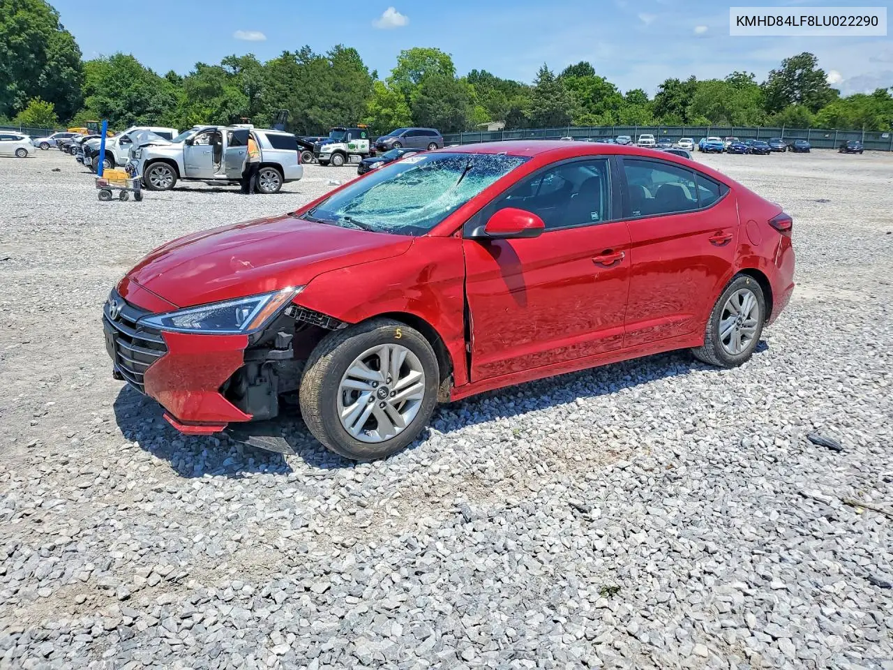 2020 Hyundai Elantra Sel VIN: KMHD84LF8LU022290 Lot: 58159466