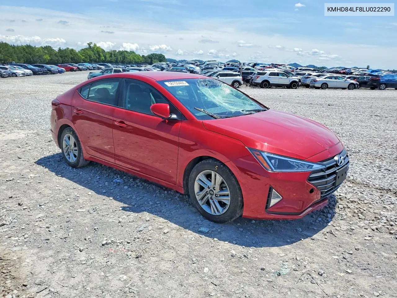 2020 Hyundai Elantra Sel VIN: KMHD84LF8LU022290 Lot: 58159466