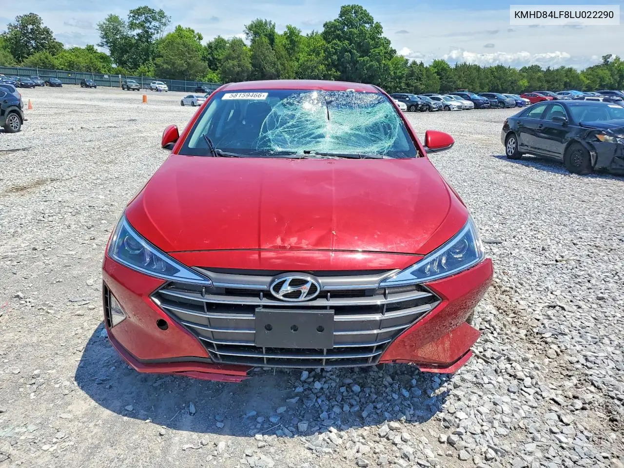 2020 Hyundai Elantra Sel VIN: KMHD84LF8LU022290 Lot: 58159466