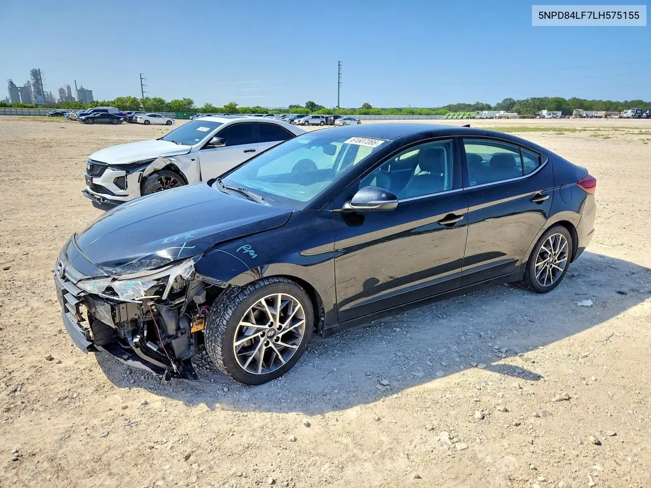 2020 Hyundai Elantra Limited VIN: 5NPD84LF7LH575155 Lot: 61607066
