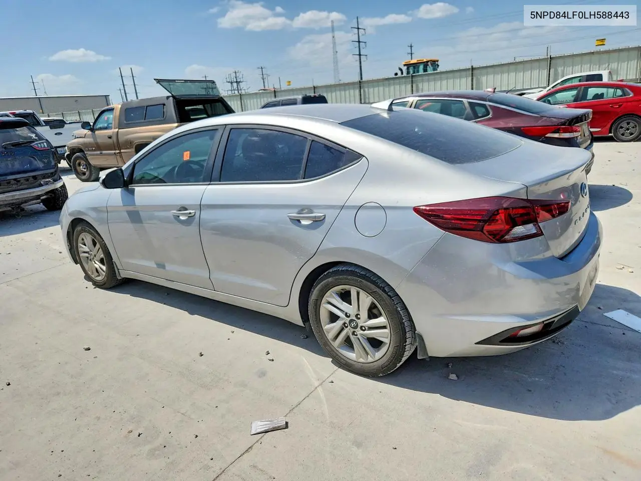 2020 Hyundai Elantra Sel VIN: 5NPD84LF0LH588443 Lot: 62054436