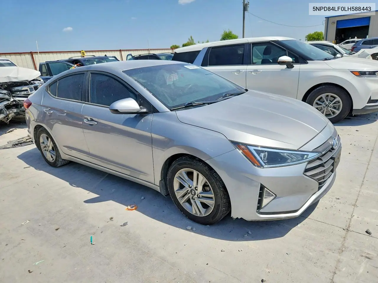2020 Hyundai Elantra Sel VIN: 5NPD84LF0LH588443 Lot: 62054436