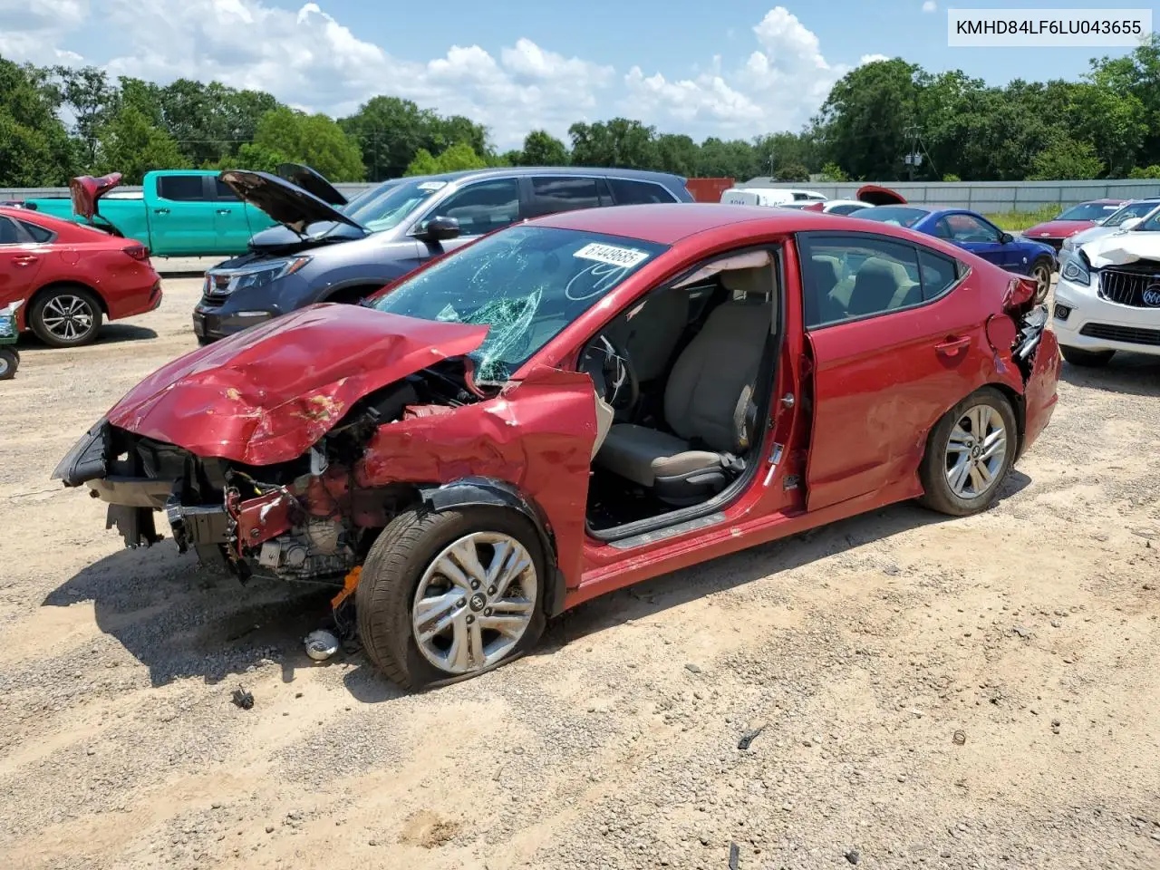 KMHD84LF6LU043655 2020 Hyundai Elantra Sel